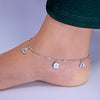 Pure Silver Evil Eye Anklet