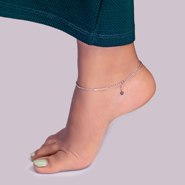 Pure Silver Delicate Chain Anklet