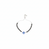 Kids Evil Eye Silver Beaded Anklet