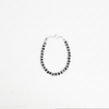 Kids Black Beaded Silver Anklet