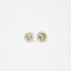 Golden Bloom Silver Stud Earrings for Women