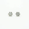 Snowflake Bloom Silver Stud Earrings for Women