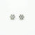 Snowflake Bloom Silver Stud Earrings for Women