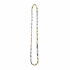 Gold and silver chain necklace on a white background