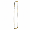 Two-tone gold and silver chain necklace on a white background