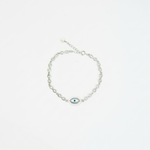 Silver Infinity Evil Eye Bracelet