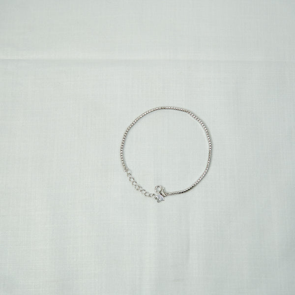 Silver Minimal Charm Bracelet