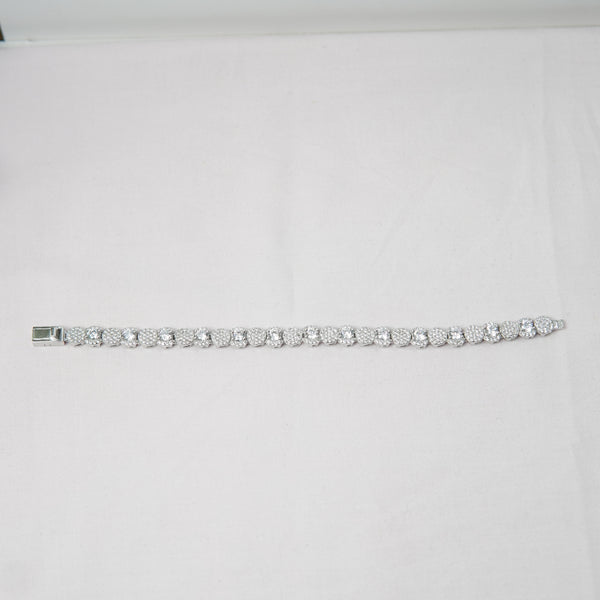 Silver Diamond bracelet on a light gray background