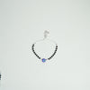 Baby Silver Evil Eye Black Bead Nazariya Anklet