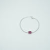 Silver Ruby Radiance Bracelet