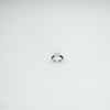 Romantic heart crystal ring with shiny blue enamel design