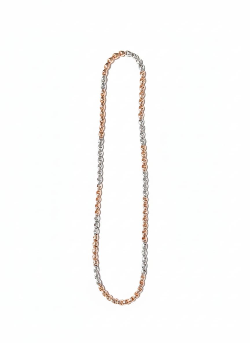 Two-Tone Curb Chain Necklace