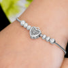 Pure Silver Heart Charm Bracelet
