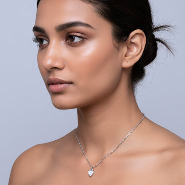 Silver Heart Pendant Necklace