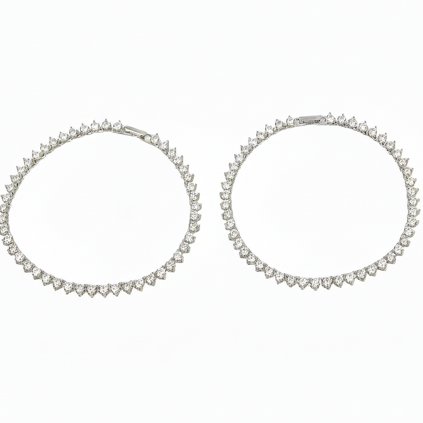 Radiant Sparkle Silver Anklet