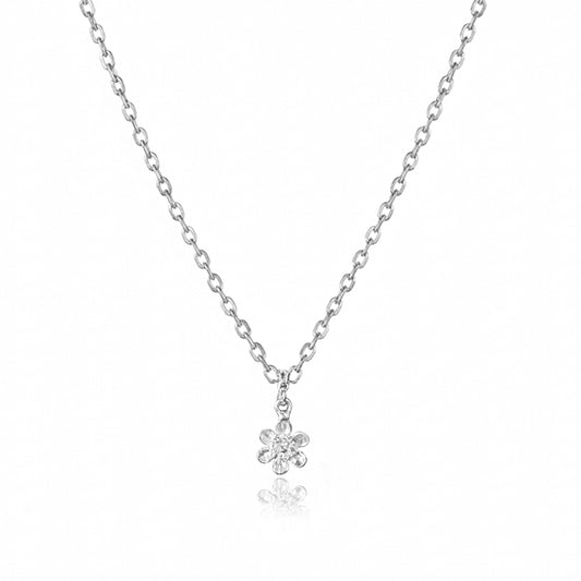 Daisy Bloom Silver Necklace