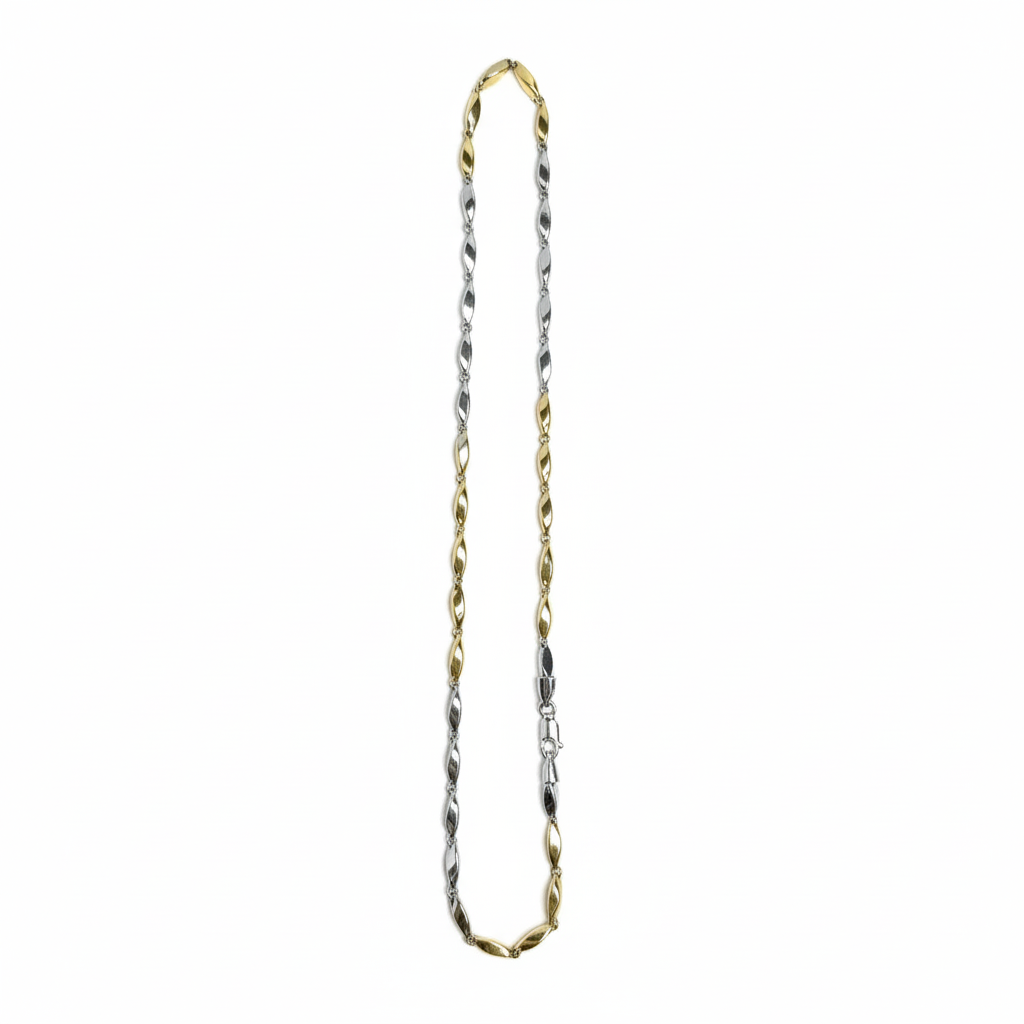 Two-tone silver chain
