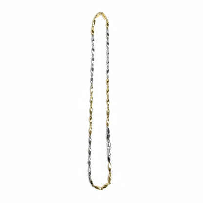 Two-tone silver chain