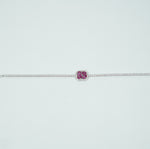 Silver Ruby Radiance Bracelet