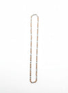 two tone silver and Gold chain necklace on a white background